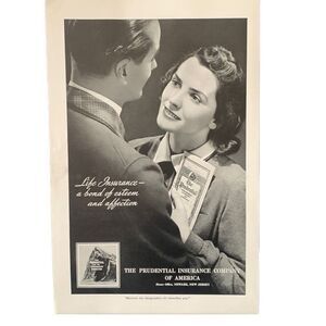 Vintage 1939 Prudential Insurance A Bond of Esteem Ad Advertisement